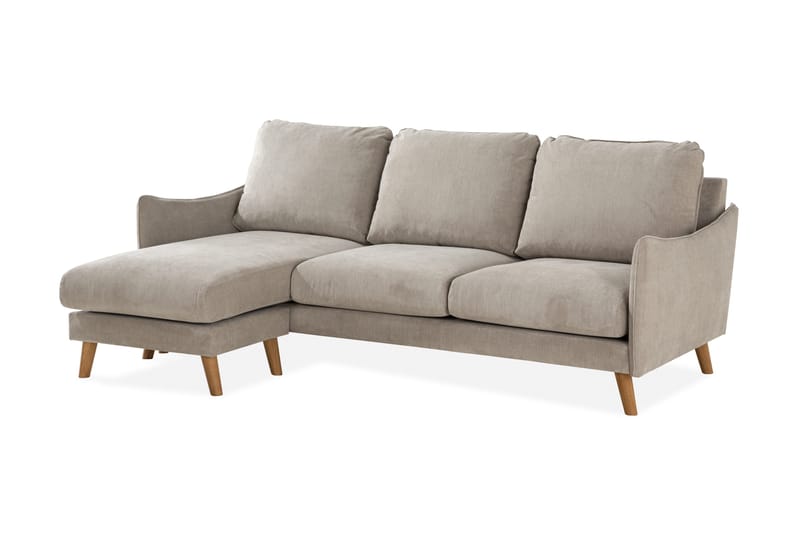 Trend Lyx 3-sits Vänstervänd L-formad Divansoffa i Tyg - Beige - Products - Möbler - Soffa - Divansoffa & schäslongsoffa - 4 sits soffa med divan