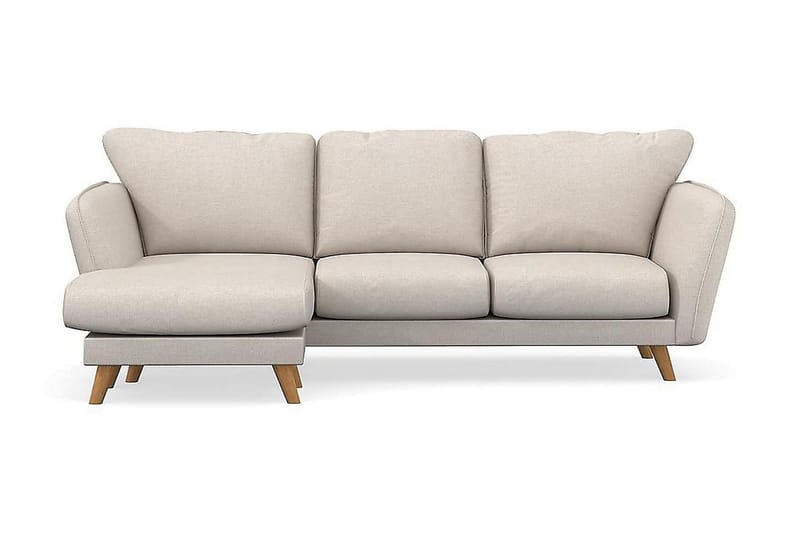 Trend Lyx 3-sits Vänstervänd L-formad Divansoffa i Tyg, Beige