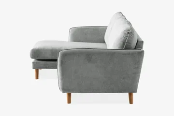 Trend Lyx 3-sits Vänstervänd L-formad Divansoffa i Tyg - Grå - Products - Möbler - Soffa - Divansoffa & schäslongsoffa - 4 sits soffa med divan