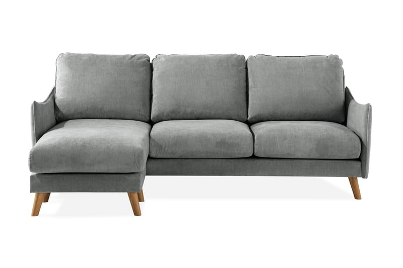 Trend Lyx 3-sits Vänstervänd L-formad Divansoffa i Tyg - Grå - Products - Möbler - Soffa - Divansoffa & schäslongsoffa - 4 sits soffa med divan
