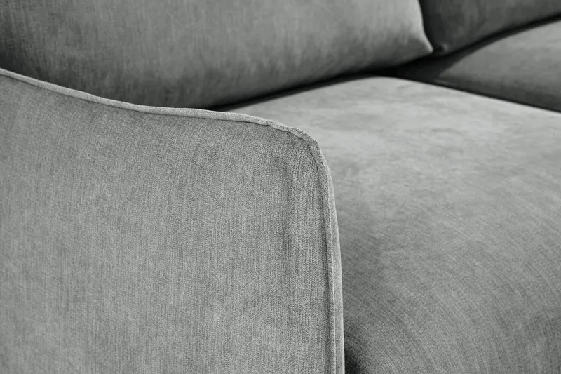 Trend Lyx 3-sits Vänstervänd L-formad Divansoffa i Tyg - Grå - Products - Möbler - Soffa - Divansoffa & schäslongsoffa - 4 sits soffa med divan