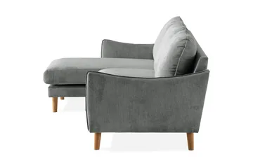 Trend Lyx 3-sits Vänstervänd L-formad Divansoffa i Tyg - Grå - Products - Möbler - Soffa - Divansoffa & schäslongsoffa - 4 sits soffa med divan