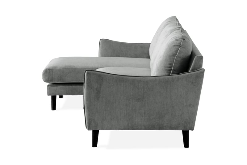 Trend Lyx 3-sits Vänstervänd L-formad Divansoffa i Tyg - Grå - Products - Möbler - Soffa - Divansoffa & schäslongsoffa - 4 sits soffa med divan