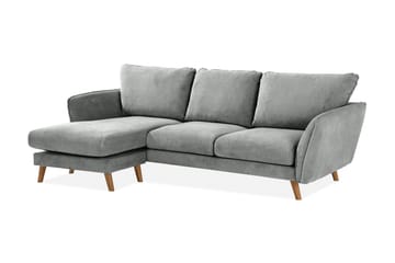 Trend Lyx 3-sits Vänstervänd L-formad Divansoffa i Tyg - Grå - Products - Möbler - Soffa - Divansoffa & schäslongsoffa - 4 sits soffa med divan