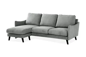 Trend Lyx 3-sits Vänstervänd L-formad Divansoffa i Tyg - Grå - Products - Möbler - Soffa - Divansoffa & schäslongsoffa - 4 sits soffa med divan