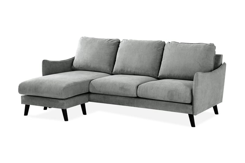 Trend Lyx 3-sits Vänstervänd L-formad Divansoffa i Tyg - Grå - Products - Möbler - Soffa - Divansoffa & schäslongsoffa - 4 sits soffa med divan