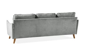 Trend Lyx 3-sits Vänstervänd L-formad Divansoffa i Tyg - Grå - Products - Möbler - Soffa - Divansoffa & schäslongsoffa - 4 sits soffa med divan