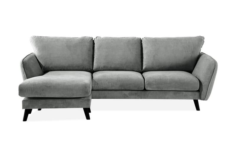 Trend Lyx 3-sits Vänstervänd L-formad Divansoffa i Tyg - Grå - Products - Möbler - Soffa - Divansoffa & schäslongsoffa - 4 sits soffa med divan
