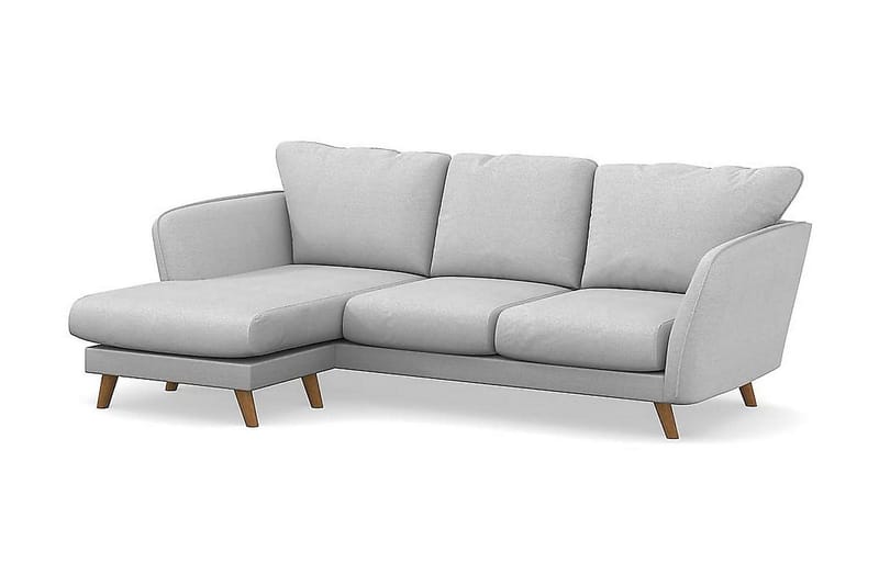 Trend Lyx 3-sits Vänstervänd L-formad Divansoffa i Tyg - Ljusgrå - Products - Möbler - Soffa - Divansoffa & schäslongsoffa - 4 sits soffa med divan