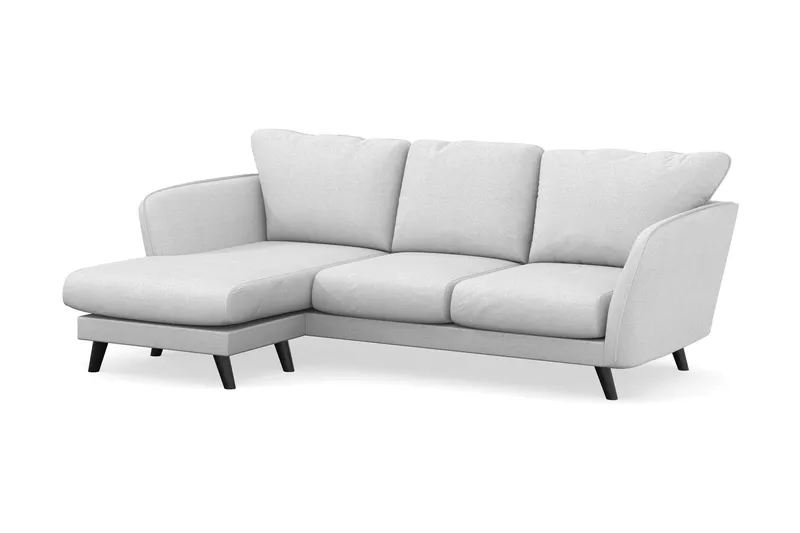 Trend Lyx 3-sits Vänstervänd L-formad Divansoffa i Tyg - Ljusgrå - Products - Möbler - Soffa - Divansoffa & schäslongsoffa - 4 sits soffa med divan