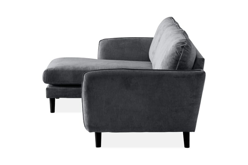 Trend Lyx 3-sits Vänstervänd L-formad Divansoffa i Tyg - Mörkgrå - Products - Möbler - Soffa - Divansoffa & schäslongsoffa - 4 sits soffa med divan