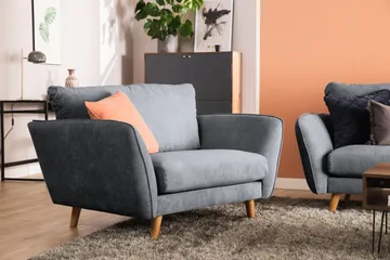 Trend Lyx 3-sits Vänstervänd L-formad Divansoffa i Tyg - Mörkgrå - Products - Möbler - Soffa - Divansoffa & schäslongsoffa - 4 sits soffa med divan
