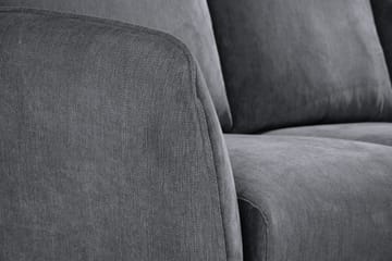 Trend Lyx 3-sits Vänstervänd L-formad Divansoffa i Tyg - Mörkgrå - Products - Möbler - Soffa - Divansoffa & schäslongsoffa - 4 sits soffa med divan