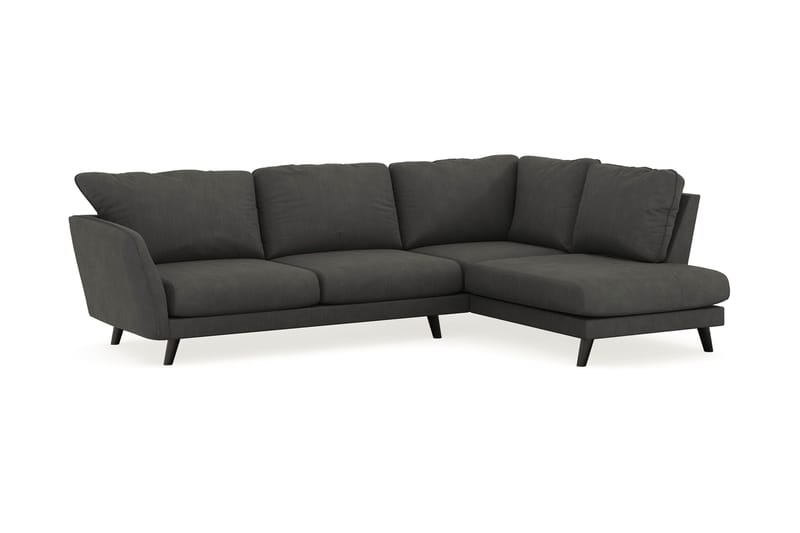 Trend Lyx 4-sits Högervänd L-formad Schäslongsoffa i Manchester - Mörkgrå - Products - Möbler - Soffa - Divansoffa & schäslongsoffa - 4 sits soffa med divan