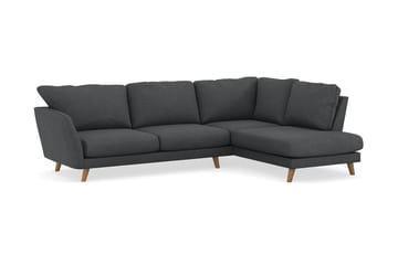 Trend Lyx 4-sits Högervänd L-formad Schäslongsoffa i Manchester - Mörkgrå - Products - Möbler - Soffa - Divansoffa & schäslongsoffa - 4 sits soffa med divan