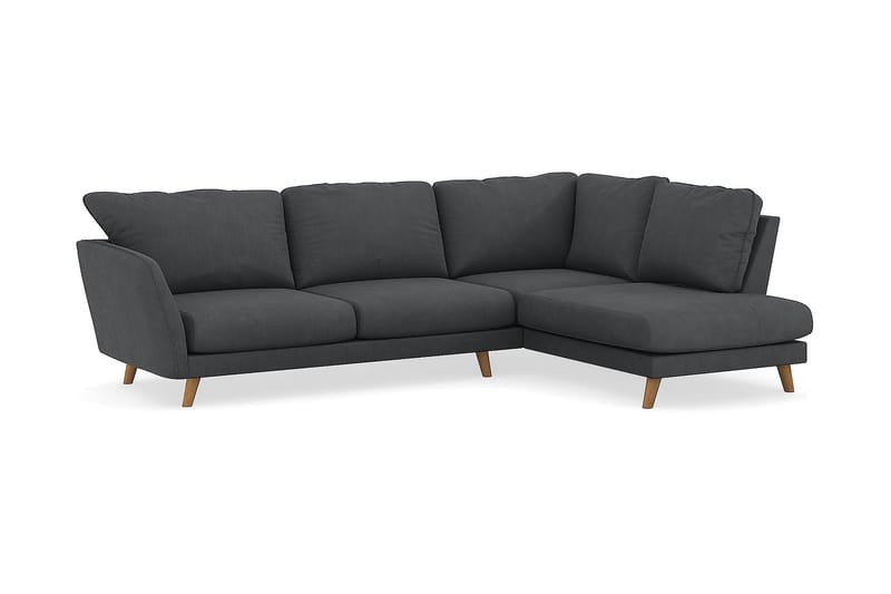 Trend Lyx 4-sits Högervänd L-formad Schäslongsoffa i Manchester - Mörkgrå - Products - Möbler - Soffa - Divansoffa & schäslongsoffa - 4 sits soffa med divan