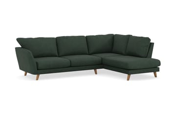 Trend Lyx 4-sits Högervänd L-formad Schäslongsoffa i Manchester - Mörkgrön - Products - Möbler - Soffa - Divansoffa & schäslongsoffa - 4 sits soffa med divan