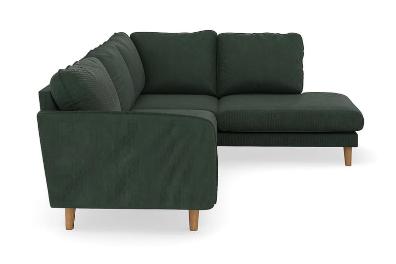 Trend Lyx 4-sits Högervänd L-formad Schäslongsoffa i Manchester - Mörkgrön - Products - Möbler - Soffa - Divansoffa & schäslongsoffa - 4 sits soffa med divan