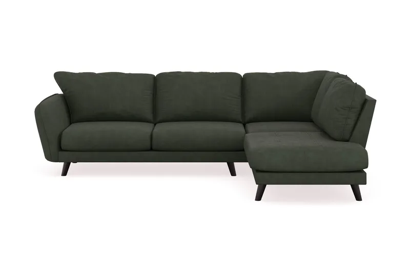 Trend Lyx 4-sits Högervänd L-formad Schäslongsoffa i Manchester - Mörkgrön - Products - Möbler - Soffa - Divansoffa & schäslongsoffa - 4 sits soffa med divan