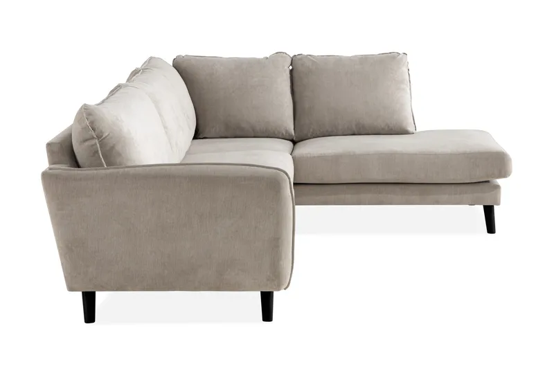 Trend Lyx 4-sits Högervänd L-formad Schäslongsoffa i Tyg - Beige - Products - Möbler - Soffa - Divansoffa & schäslongsoffa - 4 sits soffa med divan