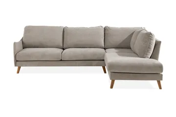 Trend Lyx 4-sits Högervänd L-formad Schäslongsoffa i Tyg - Beige - Products - Möbler - Soffa - Divansoffa & schäslongsoffa - 4 sits soffa med divan