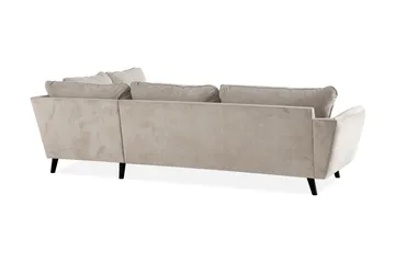 Trend Lyx 4-sits Högervänd L-formad Schäslongsoffa i Tyg - Beige - Products - Möbler - Soffa - Divansoffa & schäslongsoffa - 4 sits soffa med divan