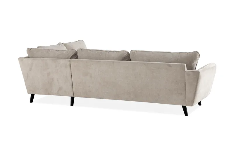 Trend Lyx 4-sits Högervänd L-formad Schäslongsoffa i Tyg - Beige - Products - Möbler - Soffa - Divansoffa & schäslongsoffa - 4 sits soffa med divan
