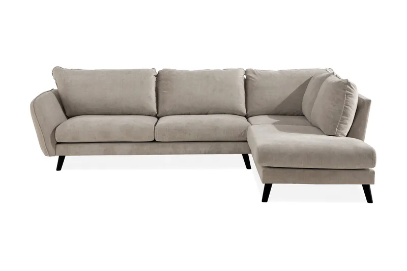Trend Lyx 4-sits Högervänd L-formad Schäslongsoffa i Tyg - Beige - Products - Möbler - Soffa - Divansoffa & schäslongsoffa - 4 sits soffa med divan