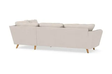 Trend Lyx 4-sits Högervänd L-formad Schäslongsoffa i Tyg - Beige - Products - Möbler - Soffa - Divansoffa & schäslongsoffa - 4 sits soffa med divan
