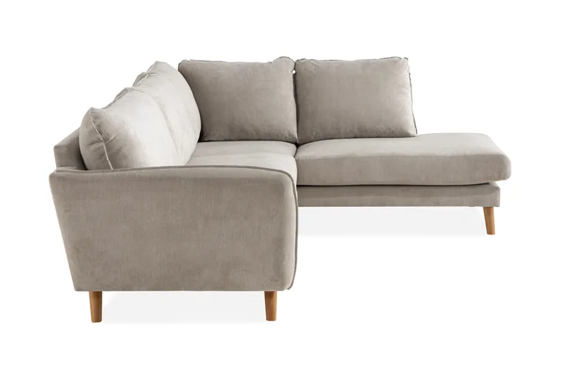 Trend Lyx 4-sits Högervänd L-formad Schäslongsoffa i Tyg - Beige - Products - Möbler - Soffa - Divansoffa & schäslongsoffa - 4 sits soffa med divan
