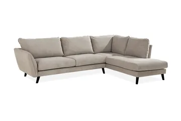 Trend Lyx 4-sits Högervänd L-formad Schäslongsoffa i Tyg - Beige - Products - Möbler - Soffa - Divansoffa & schäslongsoffa - 4 sits soffa med divan