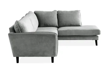 Trend Lyx 4-sits Högervänd L-formad Schäslongsoffa i Tyg - Grå - Products - Möbler - Soffa - Divansoffa & schäslongsoffa - 4 sits soffa med divan