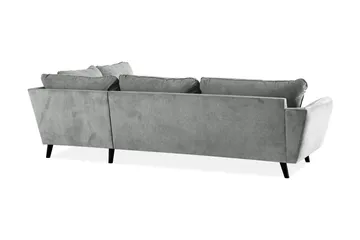 Trend Lyx 4-sits Högervänd L-formad Schäslongsoffa i Tyg - Grå - Products - Möbler - Soffa - Divansoffa & schäslongsoffa - 4 sits soffa med divan