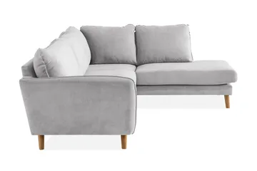 Trend Lyx 4-sits Högervänd L-formad Schäslongsoffa i Tyg - Ljusgrå - Products - Möbler - Soffa - Divansoffa & schäslongsoffa - 4 sits soffa med divan