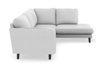 Trend Lyx 4-sits Högervänd L-formad Schäslongsoffa i Tyg - Ljusgrå - Products - Möbler - Soffa - Divansoffa & schäslongsoffa - 4 sits soffa med divan