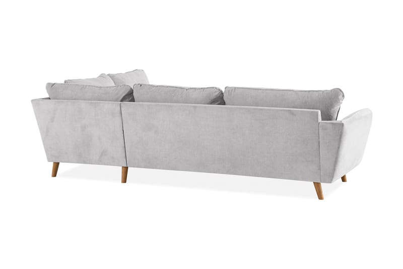 Trend Lyx 4-sits Högervänd L-formad Schäslongsoffa i Tyg - Ljusgrå - Products - Möbler - Soffa - Divansoffa & schäslongsoffa - 4 sits soffa med divan