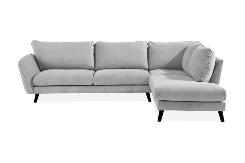Trend Lyx 4-sits Högervänd L-formad Schäslongsoffa i Tyg - Ljusgrå - Products - Möbler - Soffa - Divansoffa & schäslongsoffa - 4 sits soffa med divan