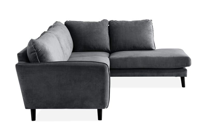 Trend Lyx 4-sits Högervänd L-formad Schäslongsoffa i Tyg - Mörkgrå - Products - Möbler - Soffa - Divansoffa & schäslongsoffa - 4 sits soffa med divan