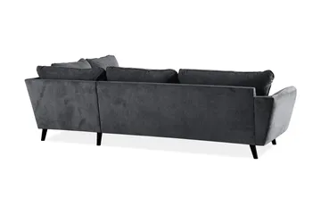 Trend Lyx 4-sits Högervänd L-formad Schäslongsoffa i Tyg - Mörkgrå - Products - Möbler - Soffa - Divansoffa & schäslongsoffa - 4 sits soffa med divan