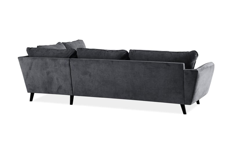 Trend Lyx 4-sits Högervänd L-formad Schäslongsoffa i Tyg - Mörkgrå - Products - Möbler - Soffa - Divansoffa & schäslongsoffa - 4 sits soffa med divan