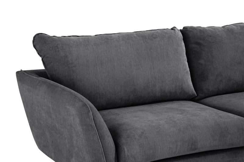 Trend Lyx 4-sits Högervänd L-formad Schäslongsoffa i Tyg - Mörkgrå - Products - Möbler - Soffa - Divansoffa & schäslongsoffa - 4 sits soffa med divan