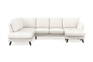 Trend Lyx 4-sits Högervänd U-formad Soffa med Divan och Schäslong i Bouclé - Vit - Products - Möbler - Soffa - Divansoffa & schäslongsoffa - 4 sits soffa med divan
