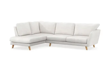 Trend Lyx 4-sits Vänstervänd L-formad Schäslongsoffa i Bouclé - Vit - Products - Möbler - Soffa - Divansoffa & schäslongsoffa - 4 sits soffa med divan