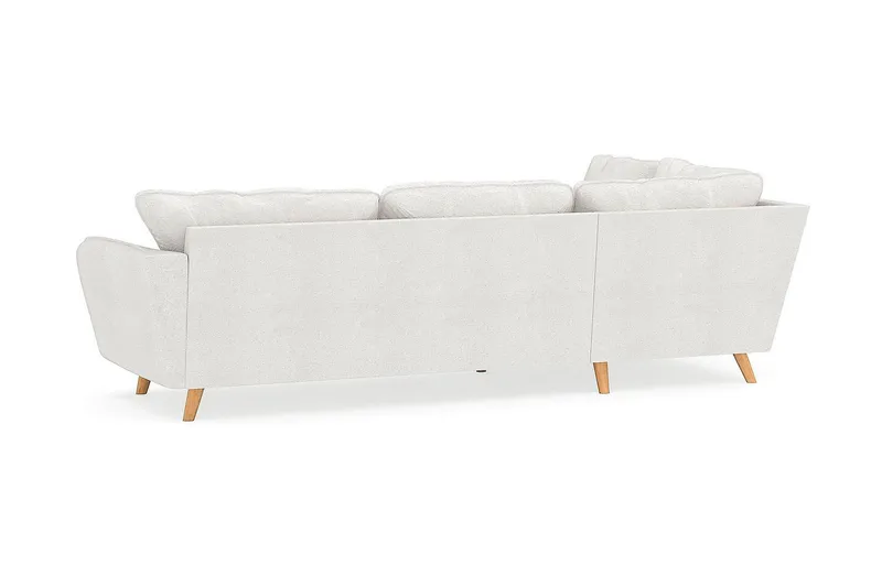 Trend Lyx 4-sits Vänstervänd L-formad Schäslongsoffa i Bouclé - Vit - Products - Möbler - Soffa - Divansoffa & schäslongsoffa - 4 sits soffa med divan