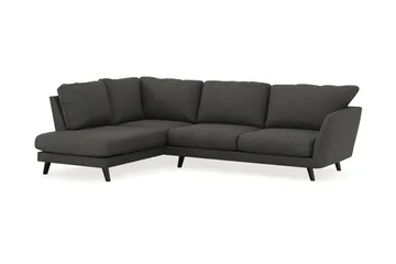 Trend Lyx 4-sits Vänstervänd L-formad Schäslongsoffa i Manchester - Mörkgrå - Products - Möbler - Soffa - Divansoffa & schäslongsoffa - 4 sits soffa med divan