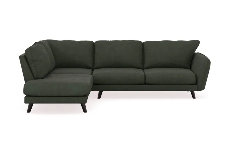 Trend Lyx 4-sits Vänstervänd L-formad Schäslongsoffa i Manchester - Mörkgrön - Products - Möbler - Soffa - Divansoffa & schäslongsoffa - 4 sits soffa med divan