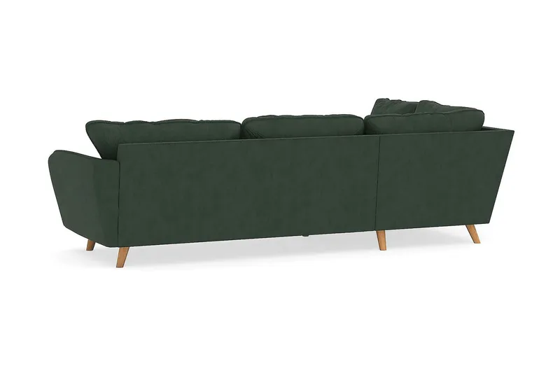 Trend Lyx 4-sits Vänstervänd L-formad Schäslongsoffa i Manchester - Mörkgrön - Products - Möbler - Soffa - Divansoffa & schäslongsoffa - 4 sits soffa med divan