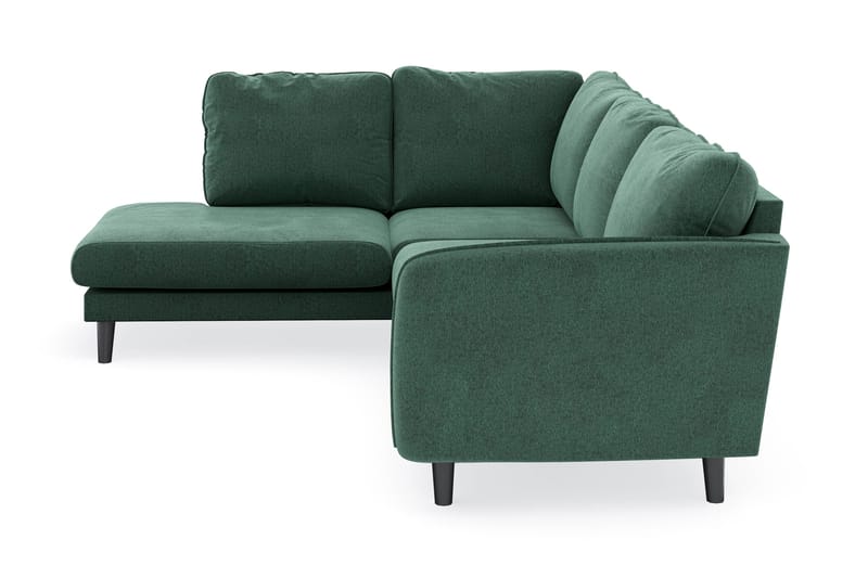 Trend Lyx 4-sits Vänstervänd L-formad Schäslongsoffa i Sammet - Mörkgrön - Products - Möbler - Soffa - Divansoffa & schäslongsoffa - 4 sits soffa med divan