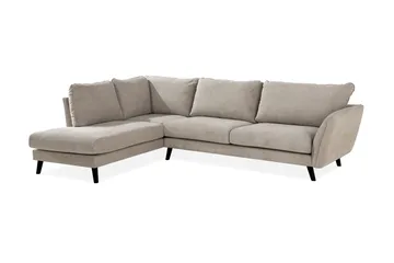 Trend Lyx 4-sits Vänstervänd L-formad Schäslongsoffa i Tyg - Beige - Products - Möbler - Soffa - Divansoffa & schäslongsoffa - 4 sits soffa med divan