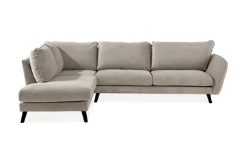 Trend Lyx 4-sits Vänstervänd L-formad Schäslongsoffa i Tyg - Beige - Products - Möbler - Soffa - Divansoffa & schäslongsoffa - 4 sits soffa med divan